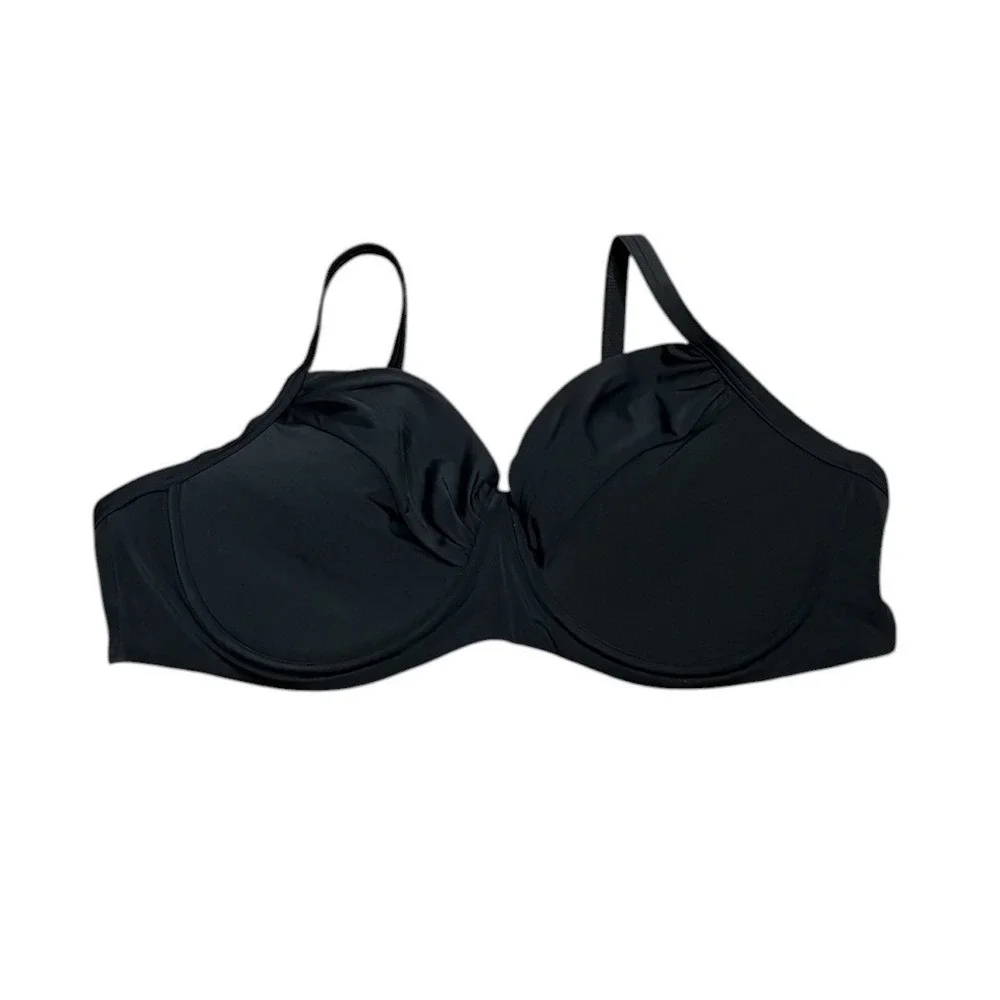 Lands' End Women's Black Underwire Bikini Top UPF 50 Size 18,‎ NWT